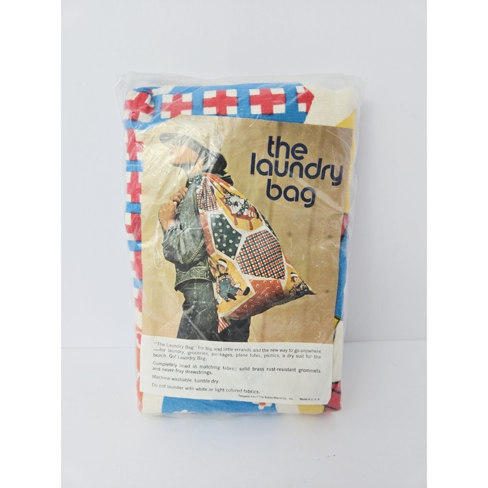 Vintage Raggedy Ann Laundry Bag fabric New Sealed Wamsutta 19x30‎
